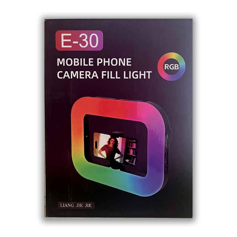 رینگ لایت سلفی موبایل LED LIGHT E-30 RGB - تصویر 2