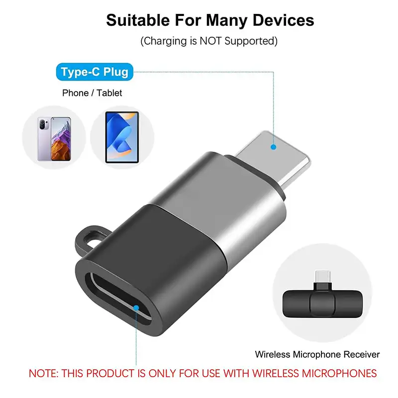 تبدیل میکروفون لایتنینگ به تایپ سی Lightning To Type-C - تصویر 2