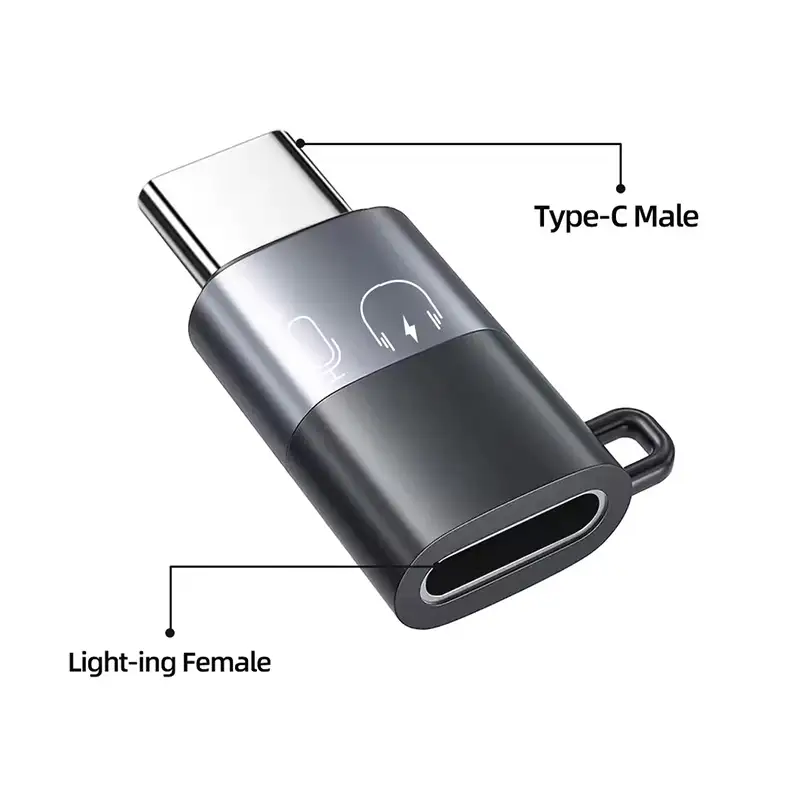 تبدیل میکروفون لایتنینگ به تایپ سی Lightning To Type-C - تصویر 3